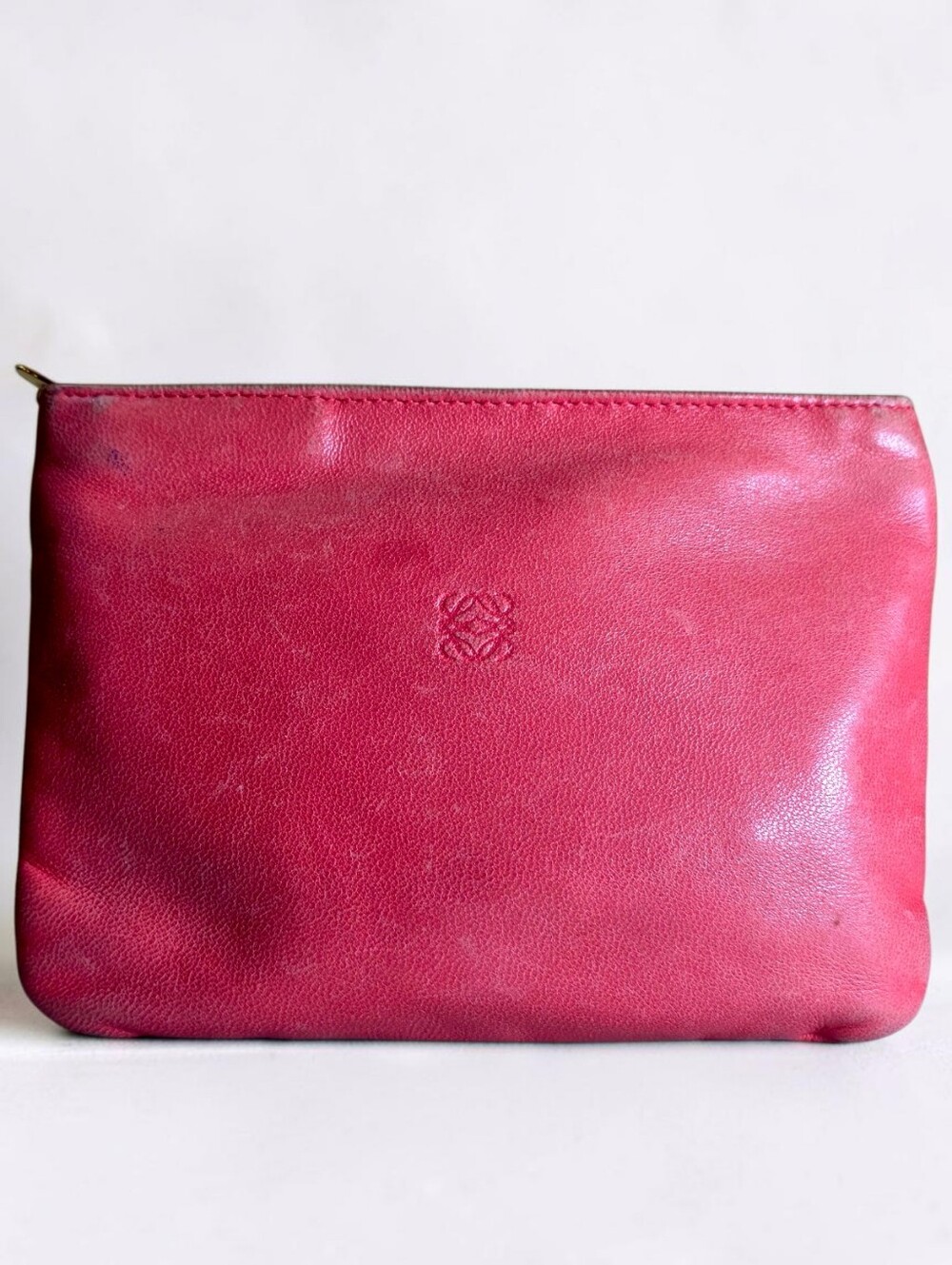 Loewe Lambskin Leather Pouch Cosmetic Case